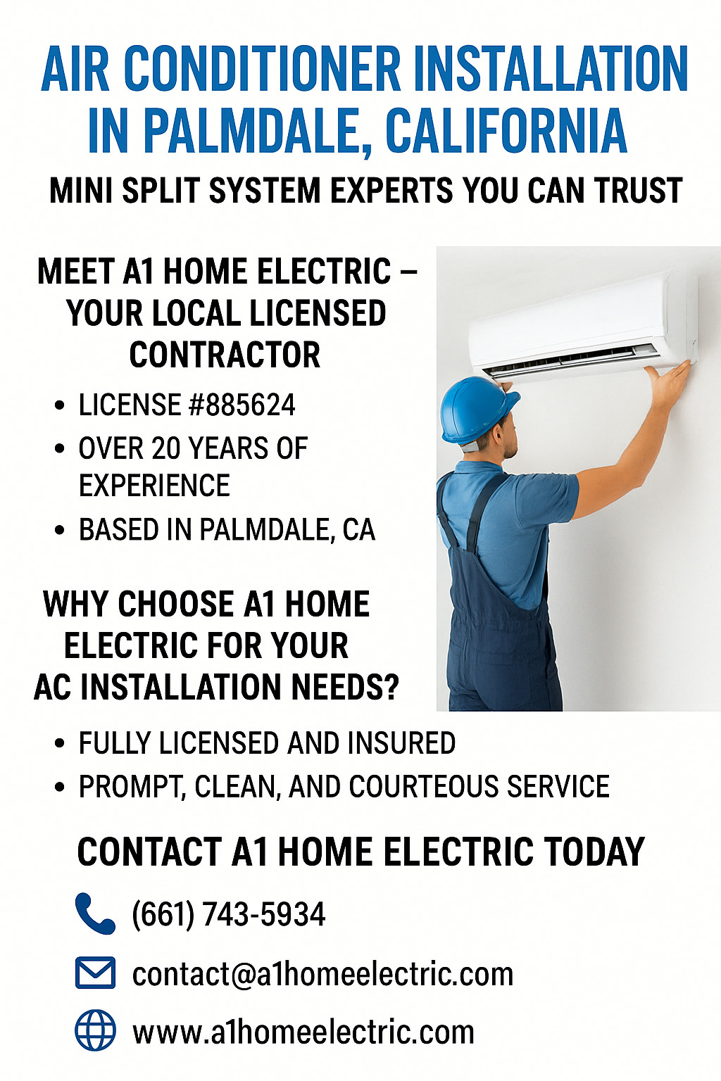 Mini Split Air Conditioner Installers in Palmdale California