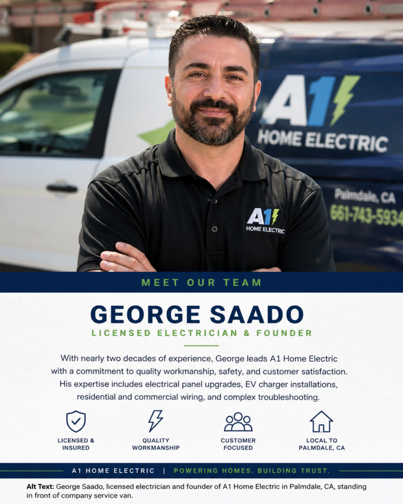 George Saado, Licensed Electrician and founder of A1 Home Electric