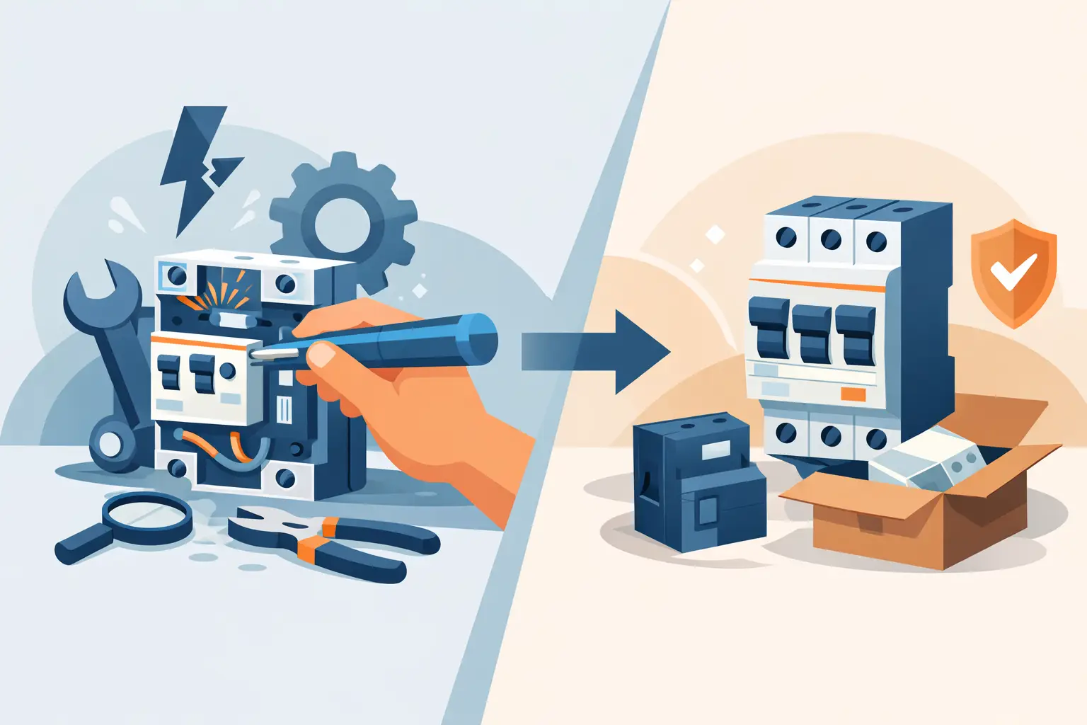 Circuit Breaker Repair Versus Replacement